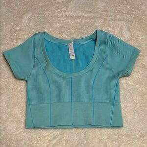 Offline by Aerie Women's Turquoise Ribbed Crop Top sz XS